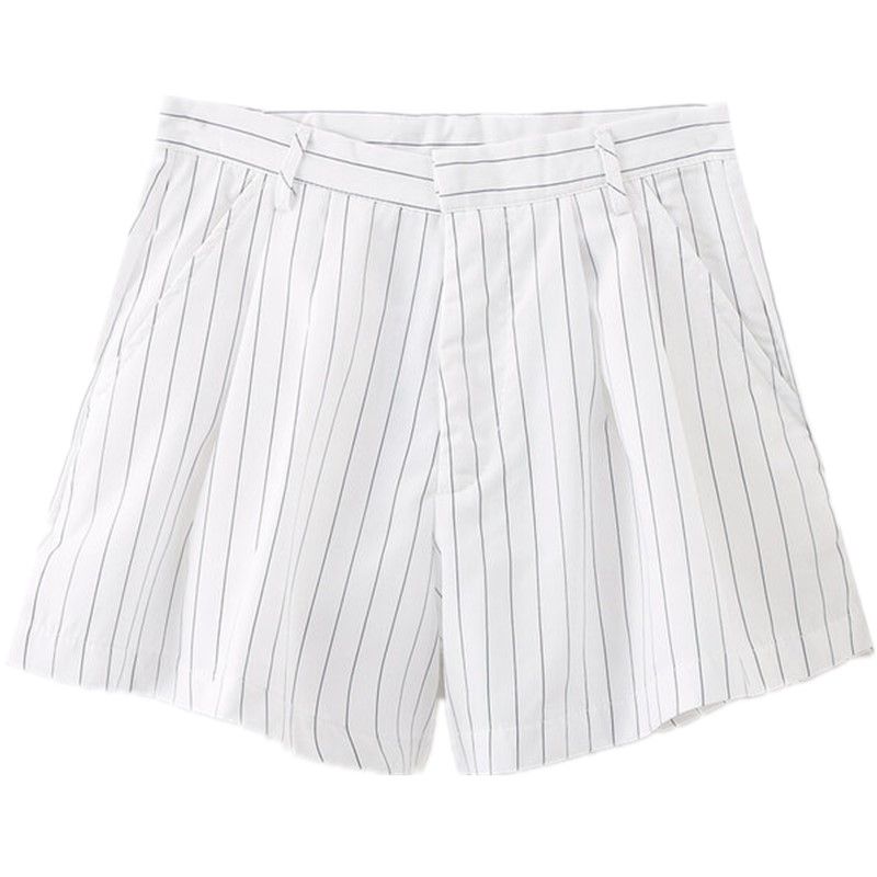 

Модный стиль 2024 Весна Новое поступление Женская одежда Западный стиль Все сочетается Полоски Стройнящие Повседневные Шорты средней посадки 6929405 Picture color L