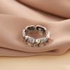 New Minimalist Retro Thai Silver Animal 925 Silver Jewelry Personality Elephant Group Exquisite Opening Rings R202