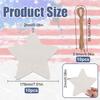 10Pcs Large Wooden Star Ornaments 7 Inch Blank Wooden Stars Unfinished Wood Crafts To Paint Natural Wood Blank Slices for DIY Crafts Hanging Home