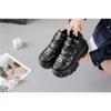 Women Gothic Platform Ankle Boots Metal Rivet Lace Up Chunky Sole Punk Motorcycle Short Boots
