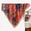 91 Retro Double-sided Velvet Large Square Scarf Women's New Spring and Autumn Foreign Style Fashion Cashew Flower Silk Scarf Neck Scarf Shawl