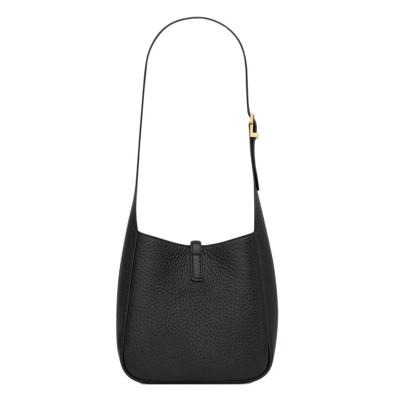 Saint Laurent Le 5 Á 7 Grained Leather Bag Black Women Shoulder_bags 809461-AADUU-1000