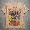 Camiseta Bob Marley Zion Rootswear P/M Bege Desbotado Gráfico Reggae