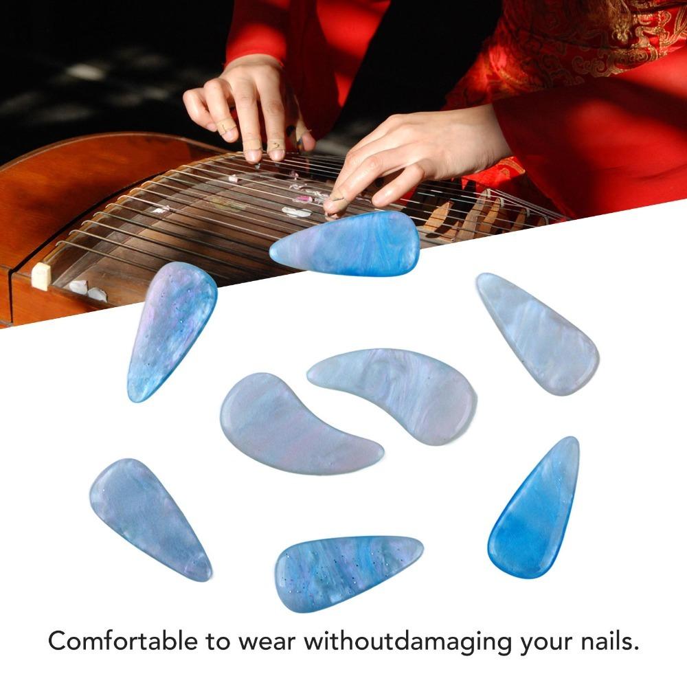8PCS Plastic Guzheng Finger Picks Chinese Zither Picks  Guzheng