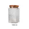 Wood Lid Kitchen Glass Bottle Vintage Mason Jar Multi-functional Grains Storage Box  Candy