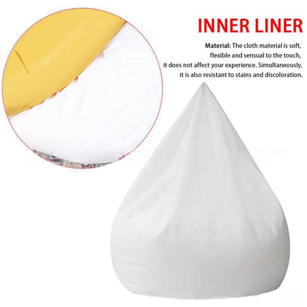Bean Bag Chair Cover Living Room Hotel Sofa Liner Reusable Beanbag Household Solid Color Decorative Dust-proof Slipcover