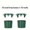 10sets Reusable Snail and Slug Trap Easy-to-Use Plastic Catch Box for Yards/Gardens/Farms A Pest Control Solution for Gardening