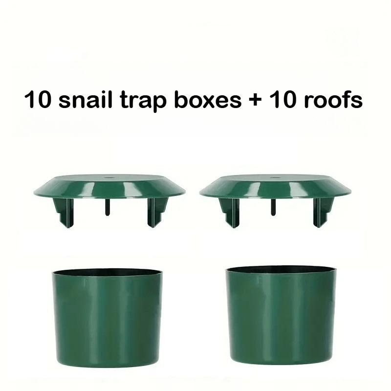 10sets Reusable Snail and Slug Trap Easy-to-Use Plastic Catch Box for Yards/Gardens/Farms A Pest Control Solution for Gardening