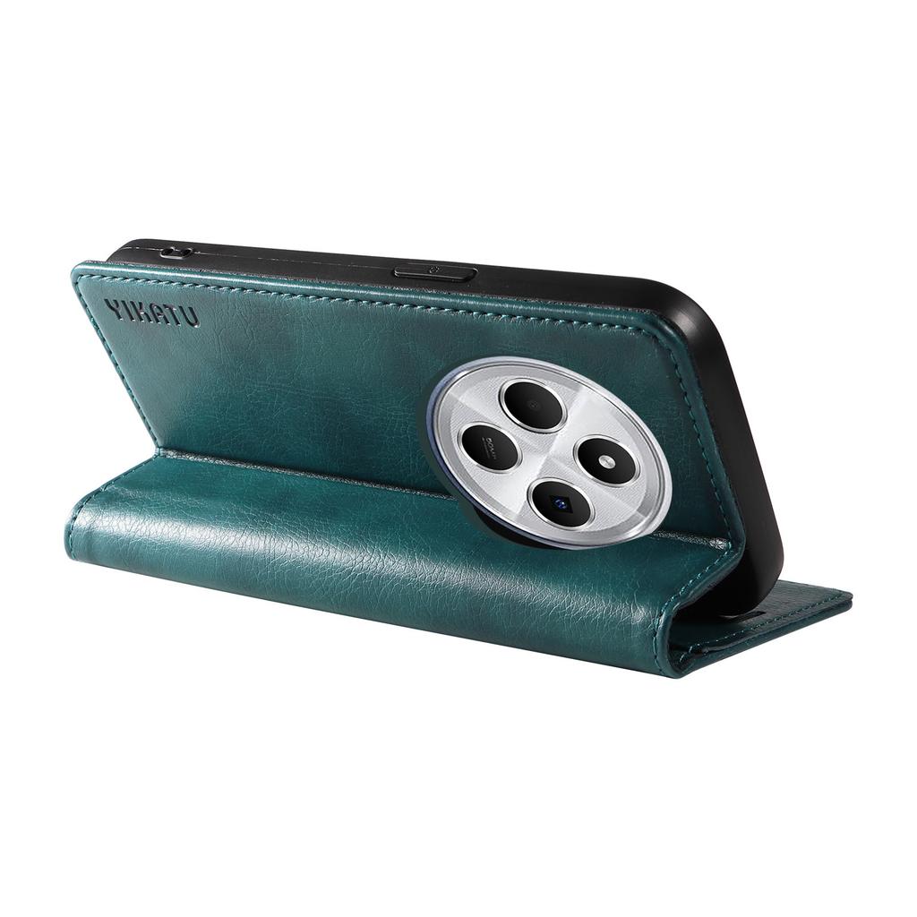 YIKATU YK-006 For Xiaomi Poco C75 4G/Redmi 14R 5G/14C 4G Case Wallet Litchi Grain Leather Phone Cover Magnetic Auto-Absorbed