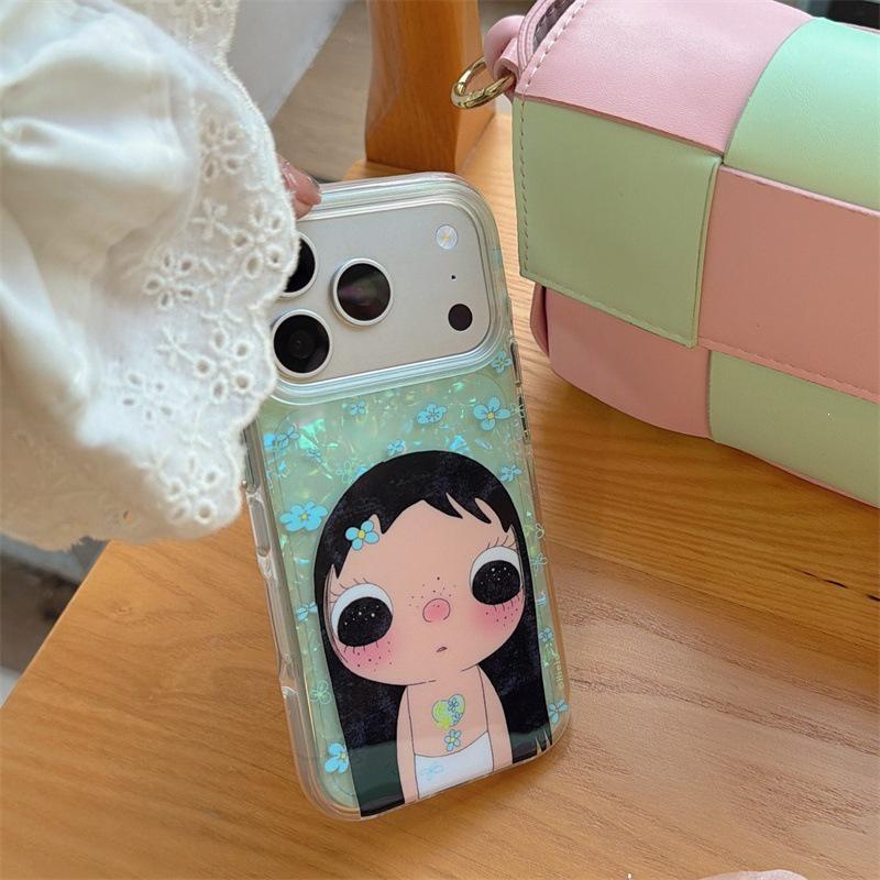 

Adorable Cartoon Blue Flowers Phone Case for iPhone 17/16 Pro Max/15/14 iPhone 17