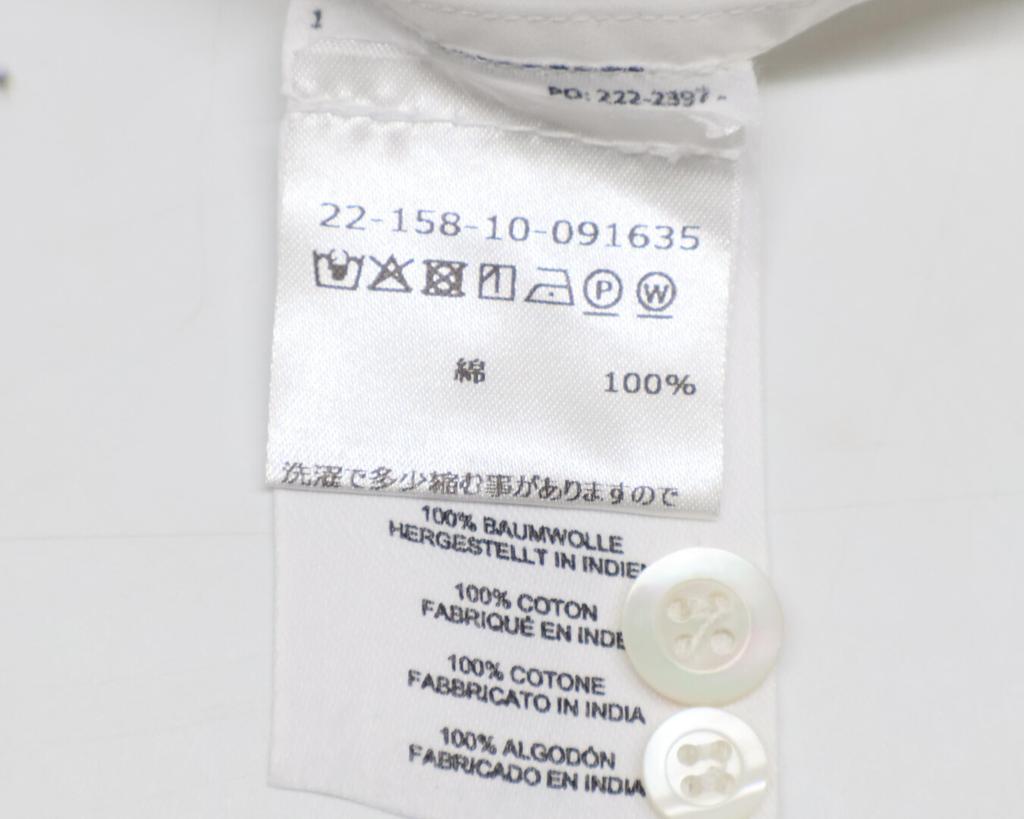 DRIES VAN NOTEN [Domestic regular] 22-158-10-091635 Embroidered long sleeve shirt/ tops 34 White / blackUsed