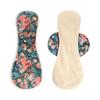 Reusable Washable Cotton Menstrual Pad With Winged Side Tabs Breathable Mesh Top Layer 3 Sizes Light To Heavy Flow