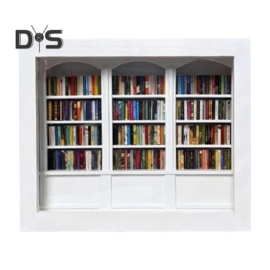 

Мініатюрна бібліотека на книжковій полиці Anxiety з міні-книжкою 200 шт. Струсіть свою тривогу Дерев’яна книжкова полиця Сенсорна іграшка для декору домашнього офісу білий