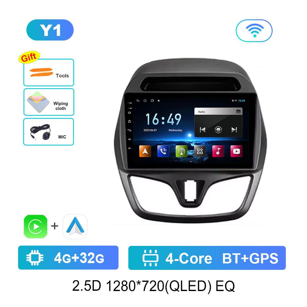Auto Video Multimedia Player DSP Stereo 2.5D Bildschirm für Chevrolet Spark Beat 2015 - 2017 Navigation GPS Android 14 System WiFi