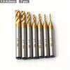 7Pcs/11Pcs Milling Cutters 4-Flute Titanium Coated HSS End Mill Set 1.5-10mm CNC Router Bit For Wood Steel Milling