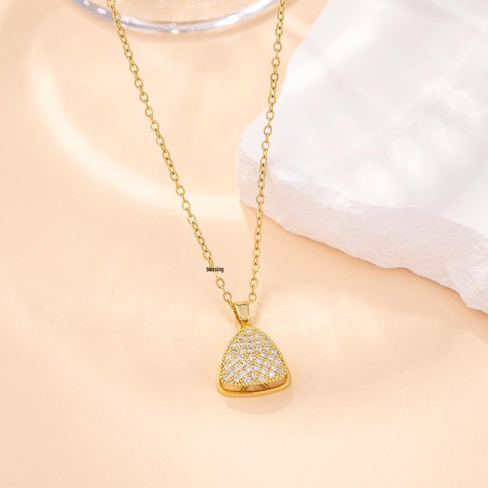 Kadın Lüks Titanyum Çelik Kolye Ucu Klavikula ve Uzun Kazak Kolyesi - Niş Tasarım