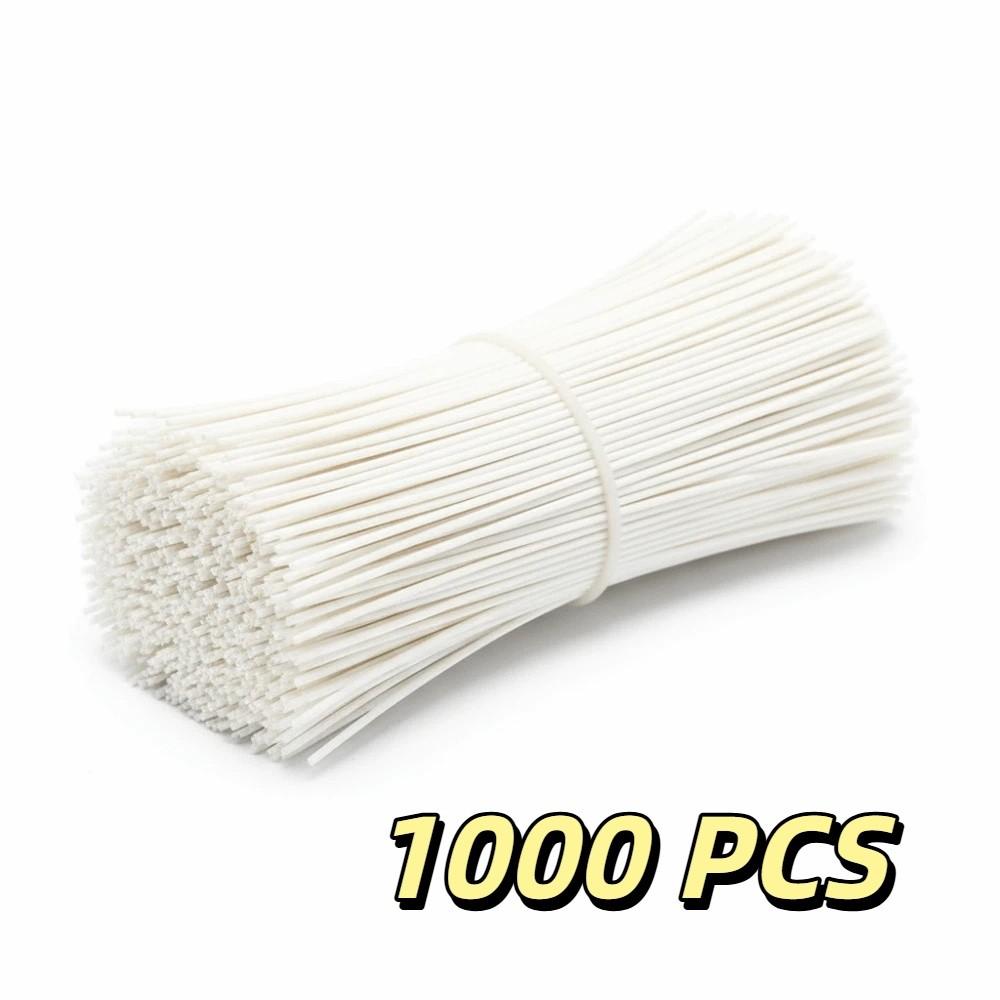1000 PCS Reusable Plastic Twist Ties Iron Wire Wire Straps Reusable Twist Ties  Garden Bundling белый
