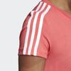 adidas T Shirts Women's Pink Crew Neck Moderate Straight Fit DU0634