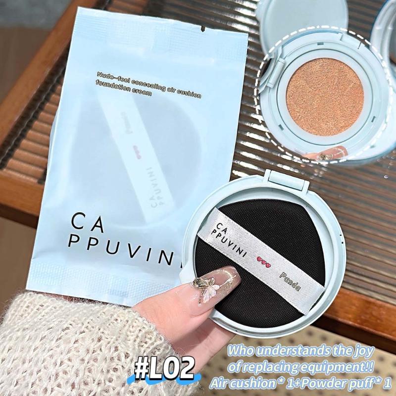 Cappuvini Matte Silky Moisturizing Concealer Air Cushion Natural Makeup Holding Water Resistant Cream Cushion Skin Foundation