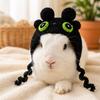 Bear-Shaped Guinea Pig Costume Hat Adjustable Ties Bunny Head Cap Cartoon Headwear Pet Gathering