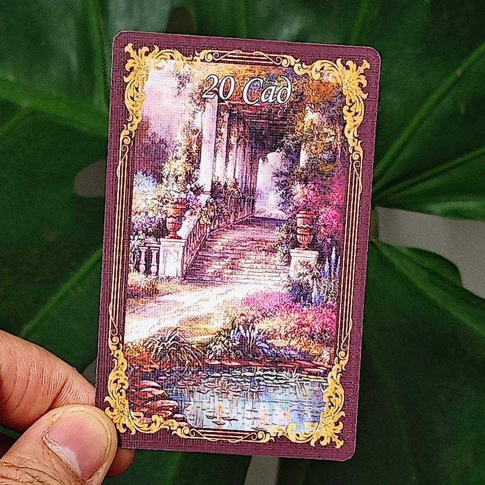 Classical Realistic Lenormand Deck, 40 Pcs Medieval Classics Lenormand Cards 9*6cm In Russian Language