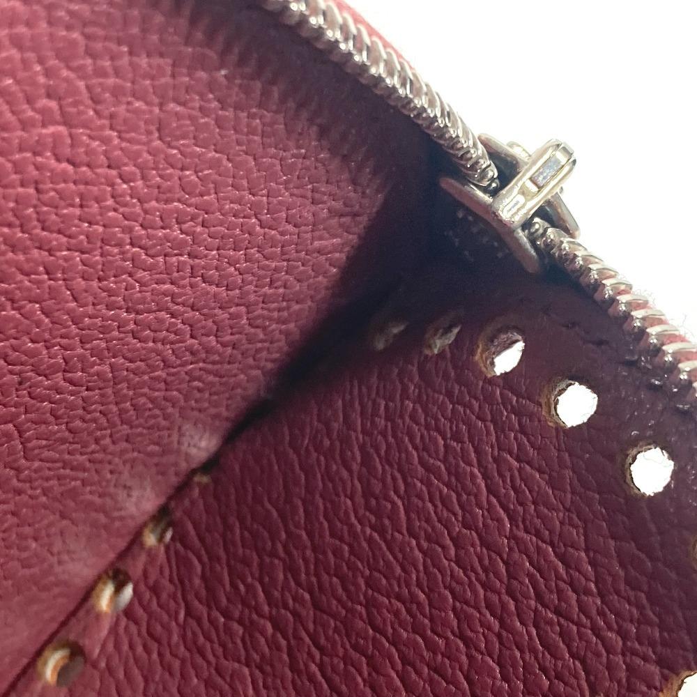HERMES Evelyne H logo Wallet Coin Compartment coin purse Leather purple
