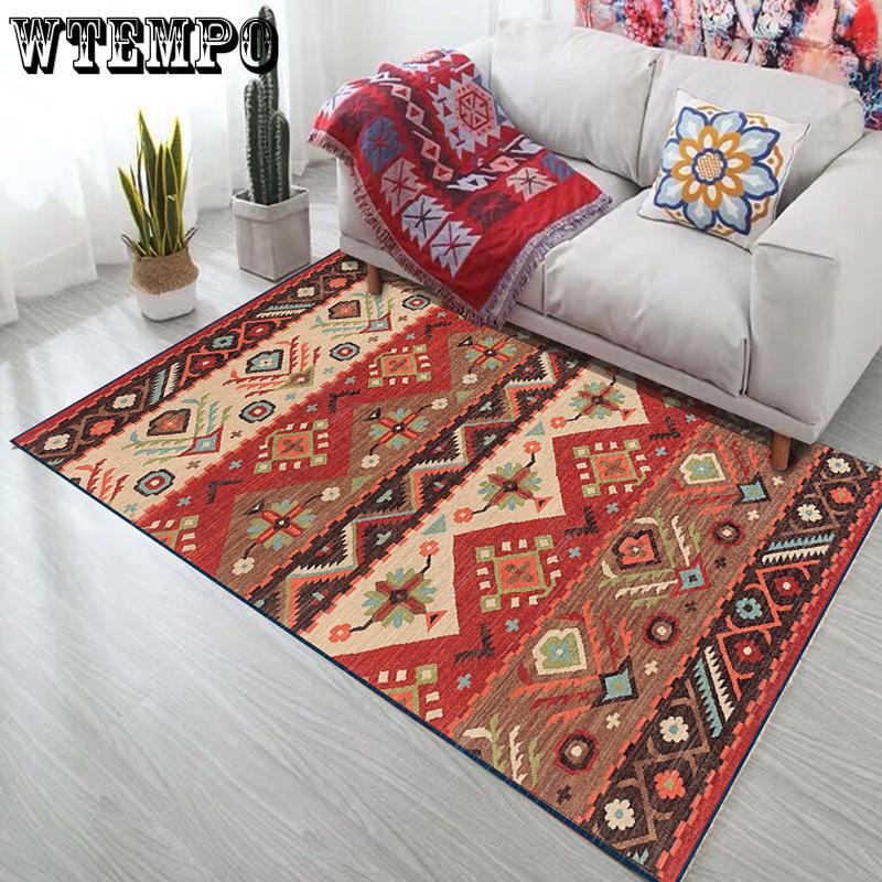 Bohemian Home Carpet Living Room Tea Table Large Carpet Rectangular Ethnic Style Carpet Bedroom Carpet