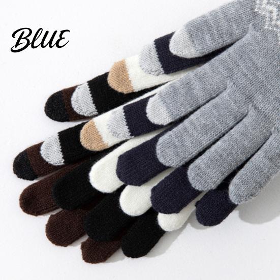 Wind Resistant Thermal Gloves for Outdoor Activities Knit Gloves Thickened Velvet Lining And Elastic Ribbed Cuffs Sports Skiing Extreme Cold