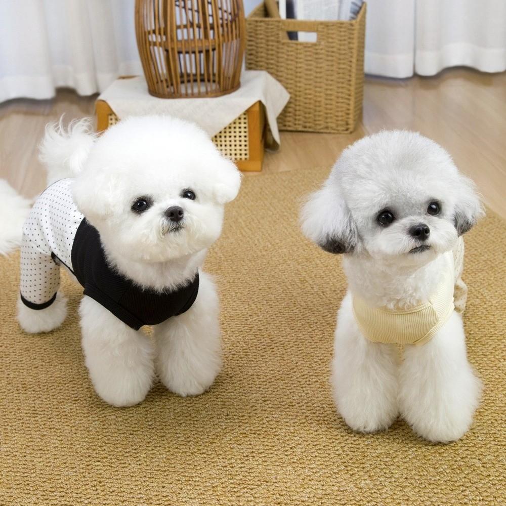 Dog Home Clothes Breathable Dog Jumpsuit Polka Dot Thin Comfortable Four Legged Pet Clothing Cute Dog Overalls Daily Walk