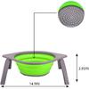 Collapsible Colander - LianXH 4 quart Space-Saver Collapsible Food Strainer BPA Free for Kitchen, Colander Basket with Handle and Brackets Over the