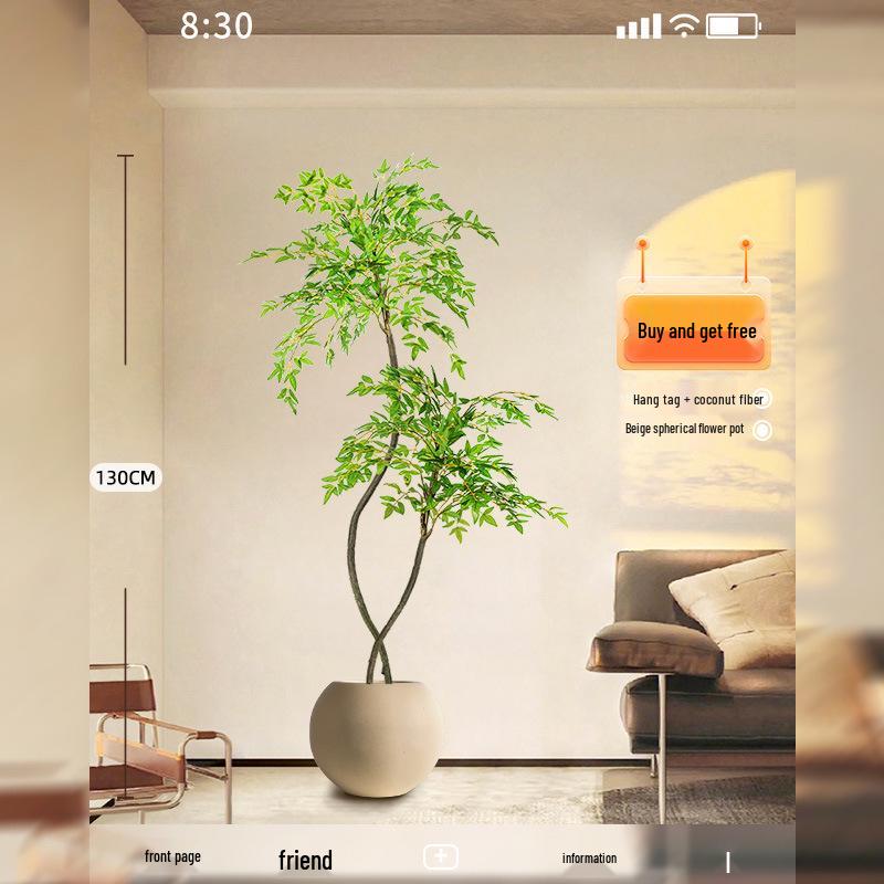 Nandina Luxury Artificial Tree - Indoor Floor Decoration & Bionic Green Plant Potted Ornament