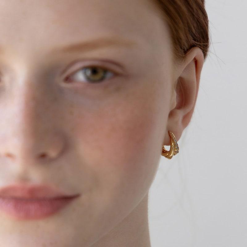 TATIANA Glimmer Twist Hoop Earrings EC3241