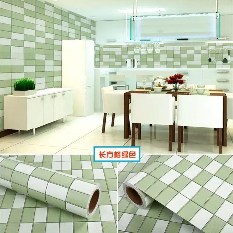 40/60cm Ölfest Küchenmöbel Wandaufkleber Selbstklebend Badezimmerfliese 3D Wasserdicht Vinyl Schrank Tapete