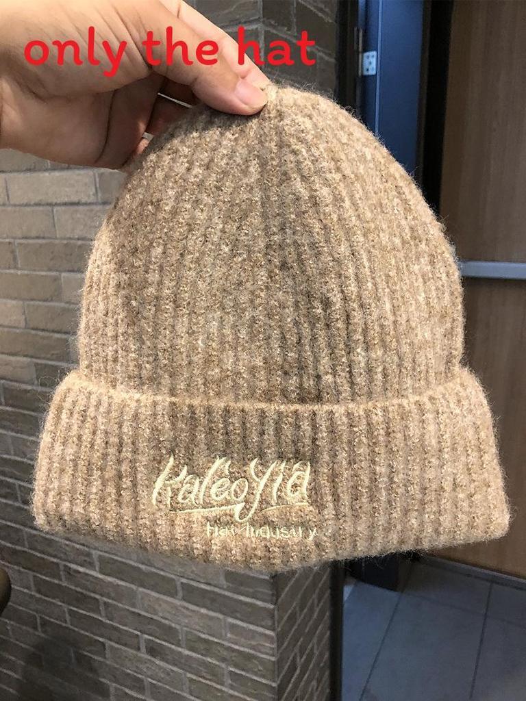 Winter Knitted Hat For Women With Embroidered Letters Fashionable Warmth For Cold Season