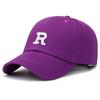 Embroidery R Letter Baseball Hat Adjustable Sun Protection Breathable Gifts