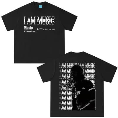Rapparen Playboi Carti I AM MUSIC T-shirt Opium Ken Carson Narcissist T-shirts Män Kvinnor Hip Hop Oversized T-shirt Toppar Streetwear