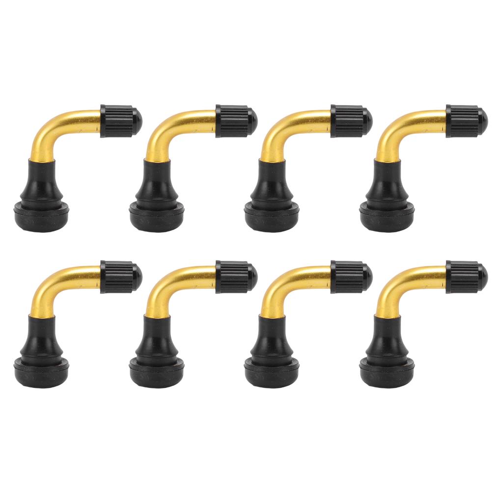8pcs Tire Valve Extension Universal Aluminum Alloy 50 Degree Angled Tire Valve Stem Extension Adaptor for Electric