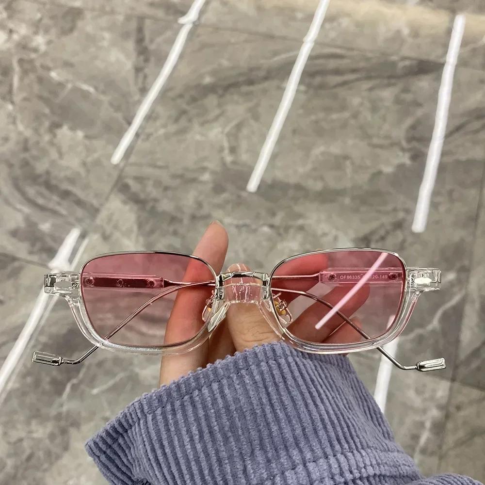 New Fashion Sunglasses Vintage Women Men Luxury Star Designer Small Half Frame Shades Orange Sun Glasses Eyewear UV400