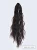 Black Dyed White Tea Grey Medium Long Curly Ponytail Hair Extensions