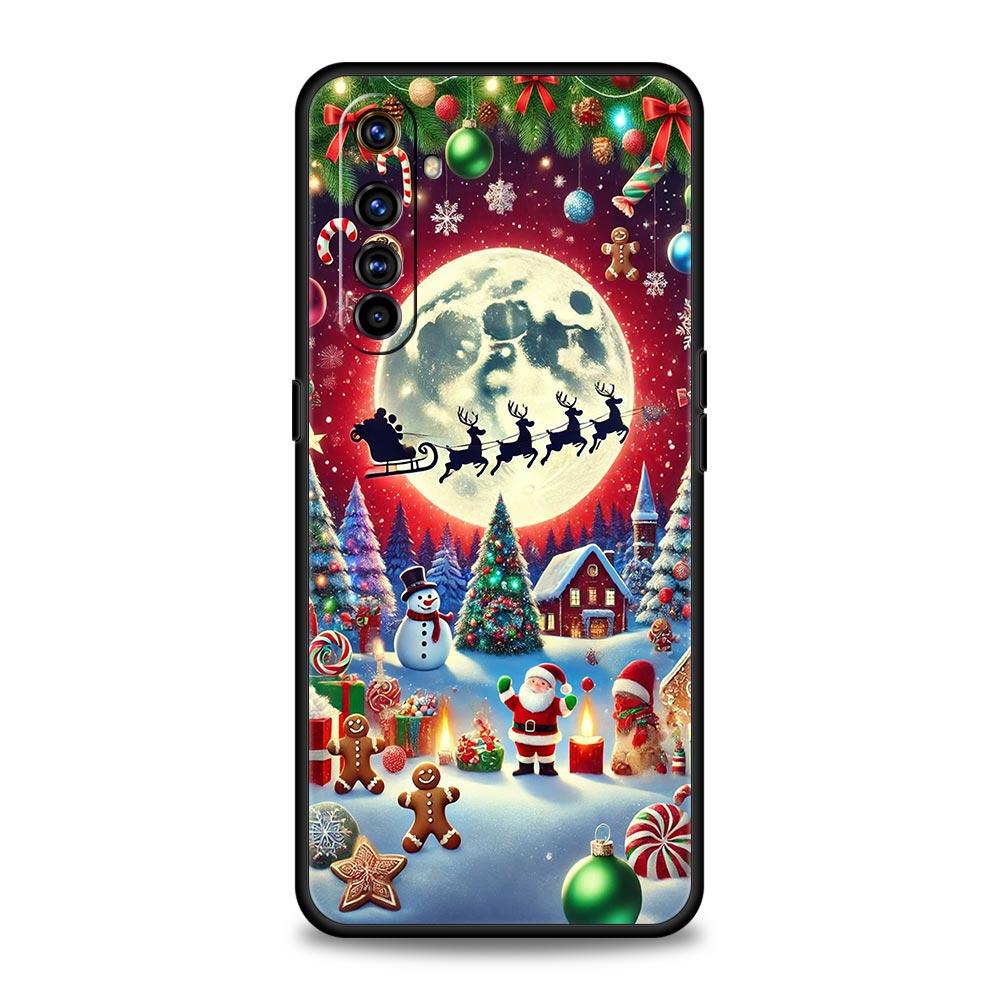 Merry Christmas Soft TPU For Realme 13 12 11 10 9 Pro Plus GT3 GT2 C21 C25 C35 C53 C55 C67 Pro 5G Phone Case Cover Fundas Capas