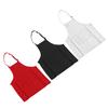 3Pcs Children Aprons Baking DIY Kids Aprons with Pockets for Boys Girls Aged 3?6 White Red Black S