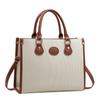 Contemporary Block Color Hand Tote Bag Offering Durable Pu Material Style And