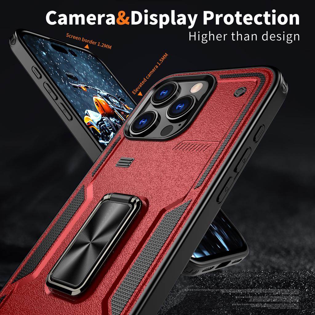 New for Apple 16Pro Ring Phone Case Car Magnetic Bracket Full Pack Set Beer Anti Drop S25 Protective Cover