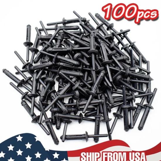 100pcs Plastic Pom Pop Rivets Assortment Pop Poly Bevel Round Head Blind Rivet