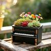 Retro Piano Dekoracyjna Doniczka Żywiczna Doniczka na Kwiaty ze Złotem