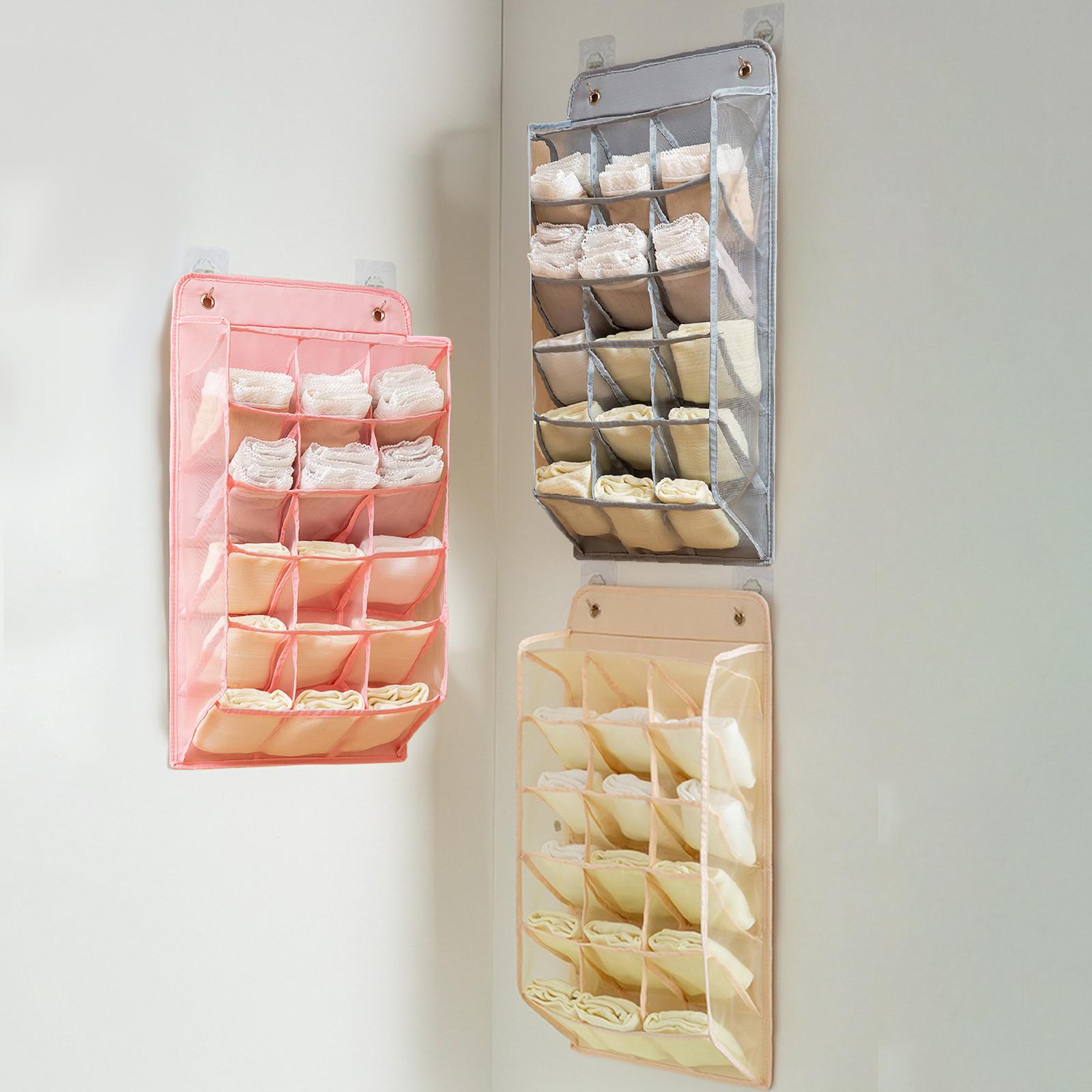 

3D шкаф Подвесной органайзер для нижнего белья, сетчатая сумка Висячая сумка для хранения для бюстгальтера Носки Нижнее белье Трусики