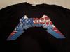 Nachdruck Murica Metallica Amerikanische Flagge 4. Juli Unisex Schwarzes T-Shirt S-4XL Unisex T-Shirt