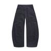 Mens Womens Loose Fit Denim Pants With Back Patch Pockets Curved Crotch Straight Leg Casual Workwear Style