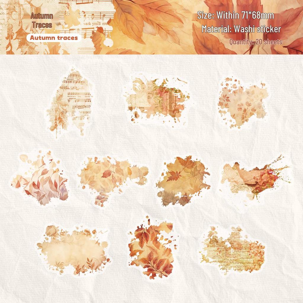 Retro Story Color Halo Planner: 20 Sheets of Decorative Flower Material Stickers