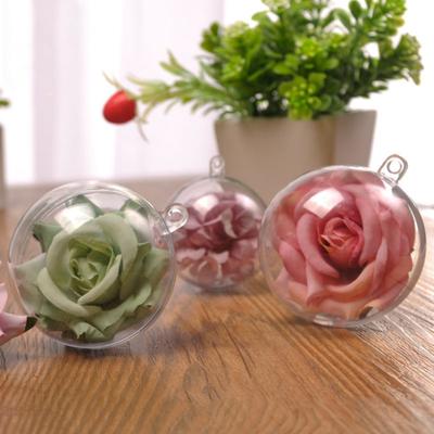 Decorative Ball Novel Ornamental Convenient Plastic Bauble Hanging Christmas Tree Transparent Bauble Round Bauble for Home